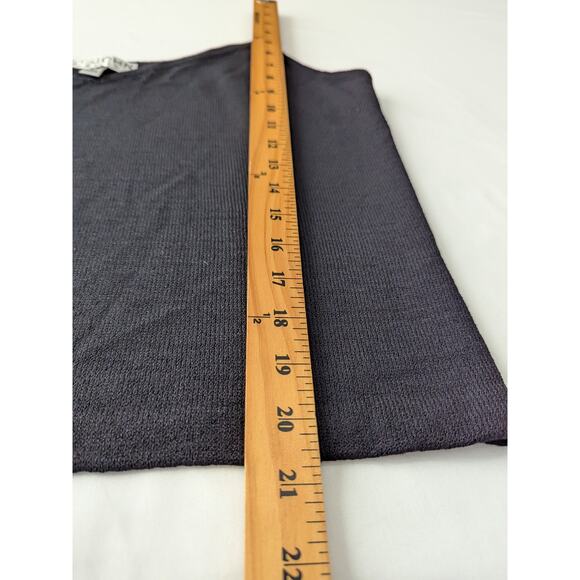 St. John Womens Black Wool Blend Tank Top Spaghetti Straps Minimalist Size Large - Picture 8 of 8